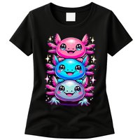Axolotl Beautiful Colorful Art Axolotls Womens T-Shirt