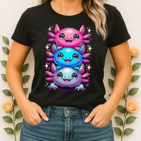 Axolotl Beautiful Colorful Art Axolotls Womens T-Shirt