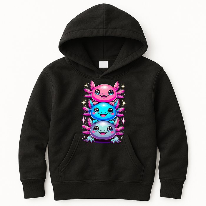 Axolotl Beautiful Colorful Art Axolotls Kids Hoodie