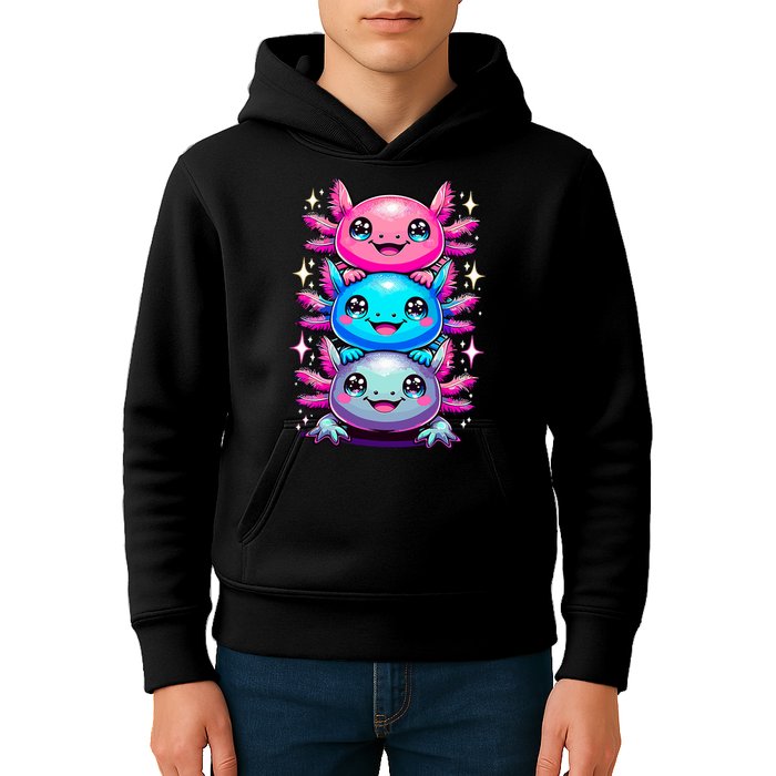 Axolotl Beautiful Colorful Art Axolotls Kids Hoodie
