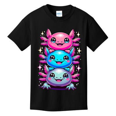 Axolotl Beautiful Colorful Art Axolotls Kids T-Shirt