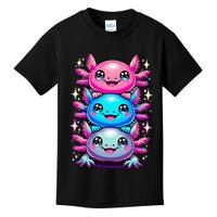 Axolotl Beautiful Colorful Art Axolotls Kids T-Shirt