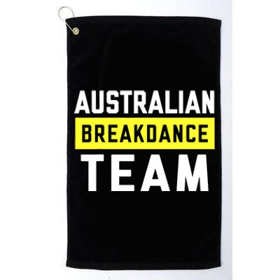 Australian Breakdancing Costume Team Break Dancer Matching Platinum Collection Golf Towel