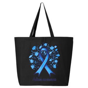 Autism Blue Clothes Autism Awareness Blue Ribbon for Auties 25L Jumbo Tote