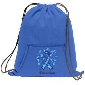 Autism Blue Clothes Autism Awareness Blue Ribbon for Auties Sweatshirt Cinch Pack Bag