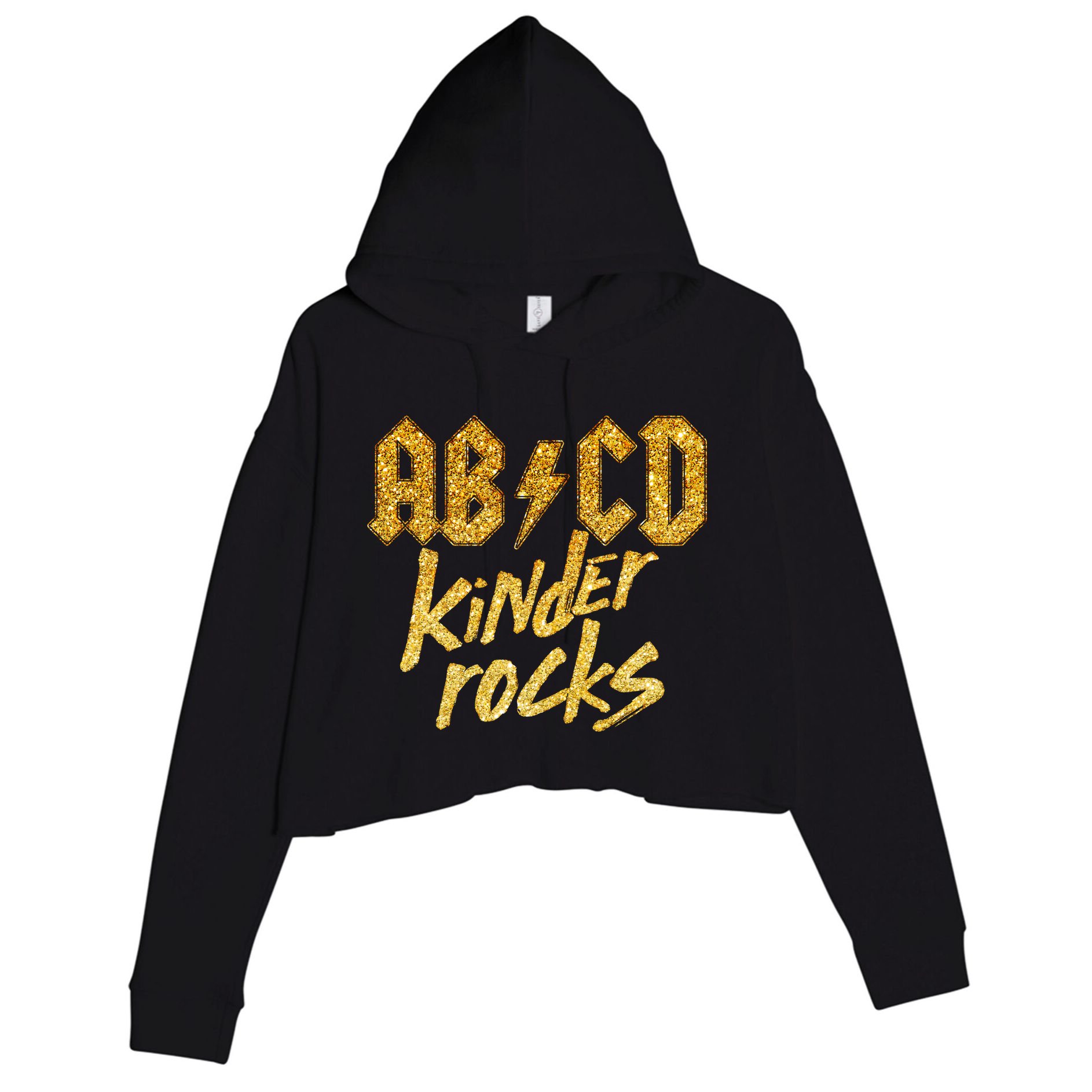 ABCD Kinder Rocks Crop Fleece Hoodie