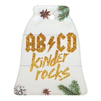 ABCD Kinder Rocks Ceramic Bell Ornament