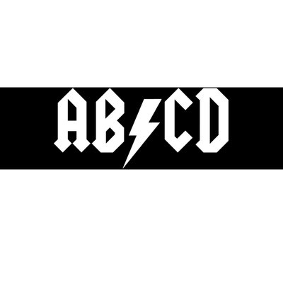 ABCD Rock Logo Bumper Sticker