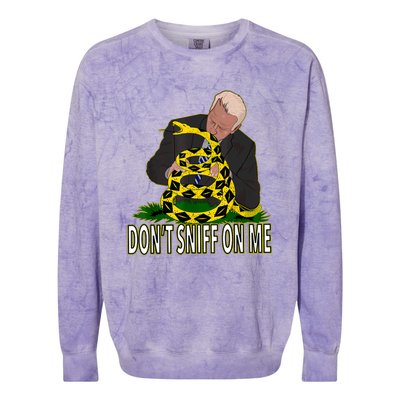 Anti Biden Don't Sniff On Me Colorblast Crewneck Sweatshirt