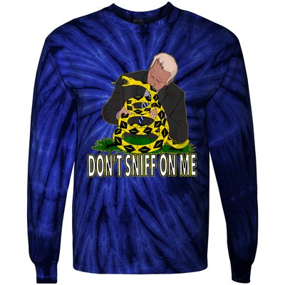 Anti Biden Don't Sniff On Me Tie-Dye Long Sleeve Shirt