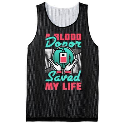 A Blood Donor Saved My Life Mesh Reversible Basketball Jersey Tank