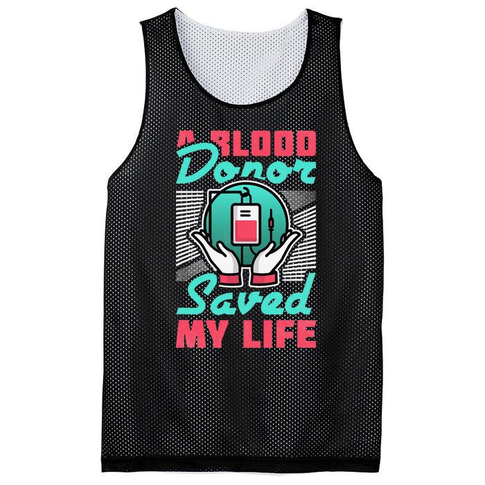 A Blood Donor Saved My Life Mesh Reversible Basketball Jersey Tank