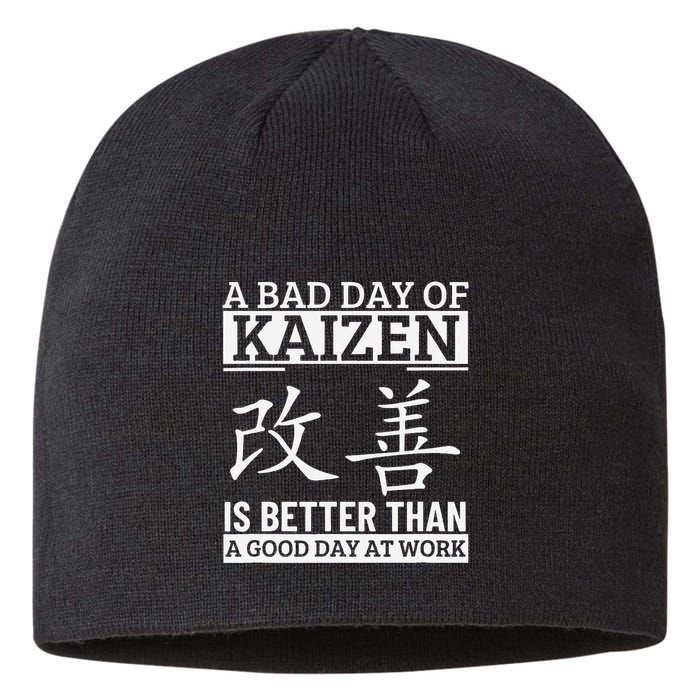 A Bad Day Of Kaizen Funny Japanese Kaizen Sustainable Beanie