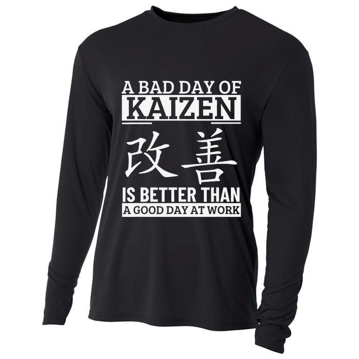 A Bad Day Of Kaizen Funny Japanese Kaizen Cooling Performance Long Sleeve Crew