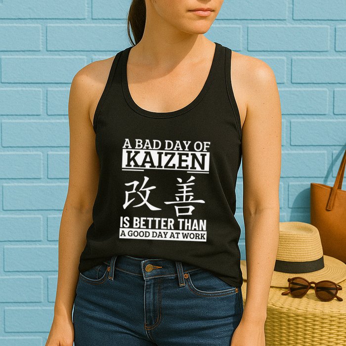 A Bad Day Of Kaizen Funny Japanese Kaizen Womens Tank Top