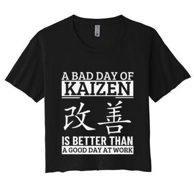 A Bad Day Of Kaizen Funny Japanese Kaizen Crop Top