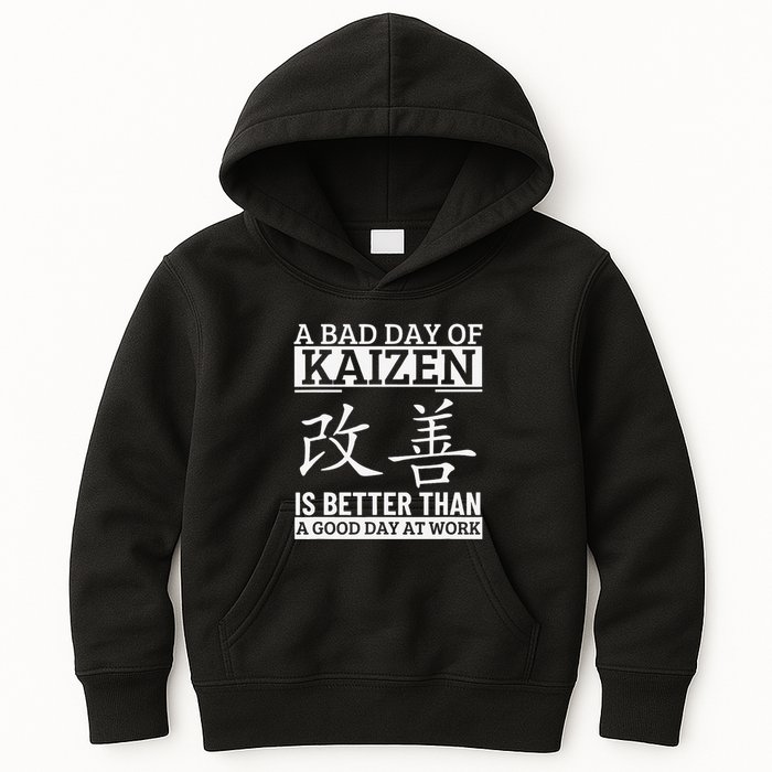 A Bad Day Of Kaizen Funny Japanese Kaizen Kids Hoodie