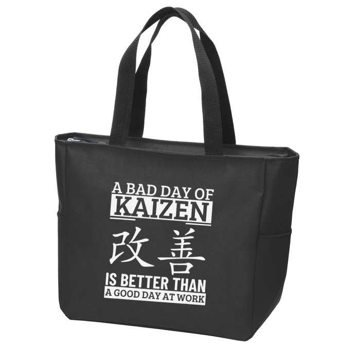 A Bad Day Of Kaizen Funny Japanese Kaizen Zip Tote Bag