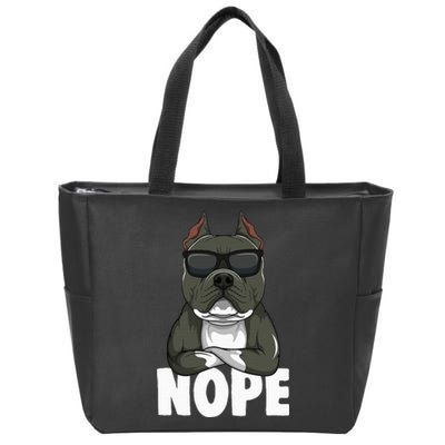 American Bully Dog Zip Tote Bag