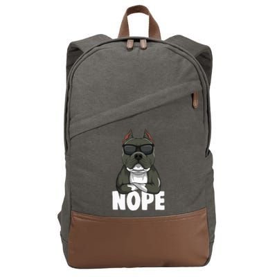 American Bully Dog Cotton Canvas Backpack