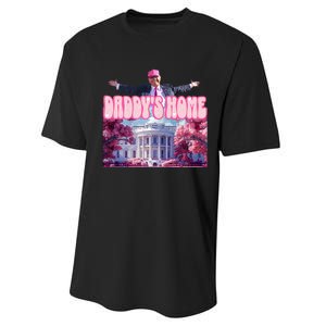 America Back DaddyS Home Trump Pink 2024 Performance Sprint T-Shirt