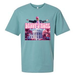 America Back DaddyS Home Trump Pink 2024 Sueded Cloud Jersey T-Shirt