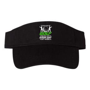 A Bad Day Of Golf Beats Any Good Day At Work Funny Golfing Graphic Valucap Bio-Washed Visor