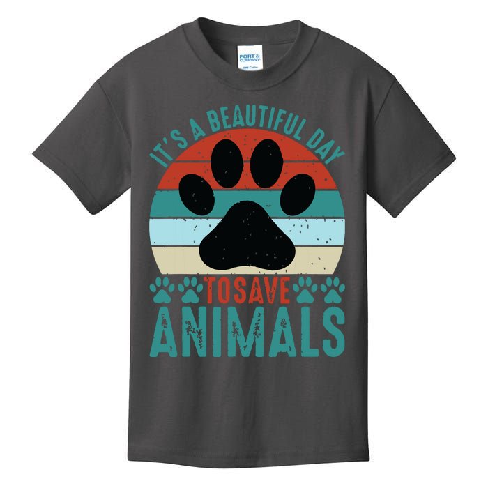 A Beautiful Day To Save Animals Rescue Animals Kids T-Shirt