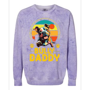 American Bully Daddy Proud Canine Dog Father Colorblast Crewneck Sweatshirt