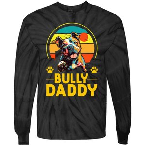 American Bully Daddy Proud Canine Dog Father Tie-Dye Long Sleeve Shirt