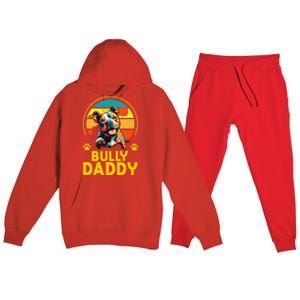 American Bully Daddy Proud Canine Dog Father Premium Hooded Sweatsuit Set