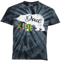 Autism Bear Dads, Autism Awareness Ribbon Daddy Kids Tie-Dye T-Shirt