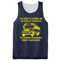 ANGRY BUS DRIVER My Foot's Gonna Be So Far Up Your Ass Angry Bus Driver Retro Mesh Reversible Basketball Jersey Tank