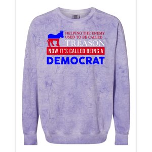 Anti Bi Den Helping The Enemy Used To Be Called Treason Colorblast Crewneck Sweatshirt