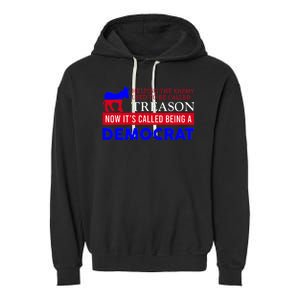 Anti Bi Den Helping The Enemy Used To Be Called Treason Garment-Dyed Fleece Hoodie