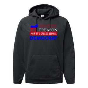 Anti Bi Den Helping The Enemy Used To Be Called Treason Performance Fleece Hoodie