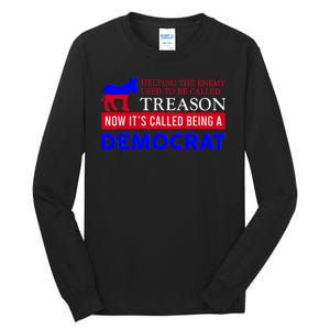 Anti Bi Den Helping The Enemy Used To Be Called Treason Tall Long Sleeve T-Shirt