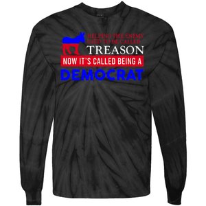 Anti Bi Den Helping The Enemy Used To Be Called Treason Tie-Dye Long Sleeve Shirt