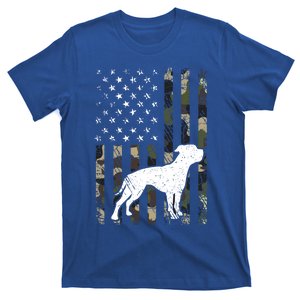 American Bulldog Dog Dad Mom Camouflage Usa Flag Great Gift T-Shirt