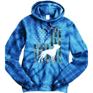 American Bulldog Dog Dad Mom Camouflage Usa Flag Great Gift Tie Dye Hoodie