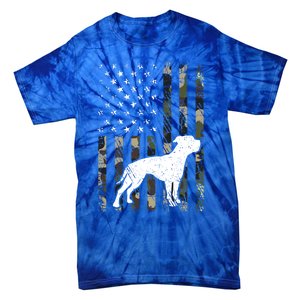 American Bulldog Dog Dad Mom Camouflage Usa Flag Great Gift Tie-Dye T-Shirt