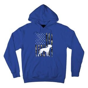 American Bulldog Dog Dad Mom Camouflage Usa Flag Great Gift Tall Hoodie