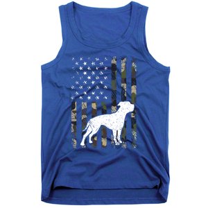 American Bulldog Dog Dad Mom Camouflage Usa Flag Great Gift Tank Top