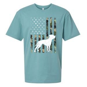 American Bulldog Dog Dad Mom Camouflage Usa Flag Great Gift Sueded Cloud Jersey T-Shirt