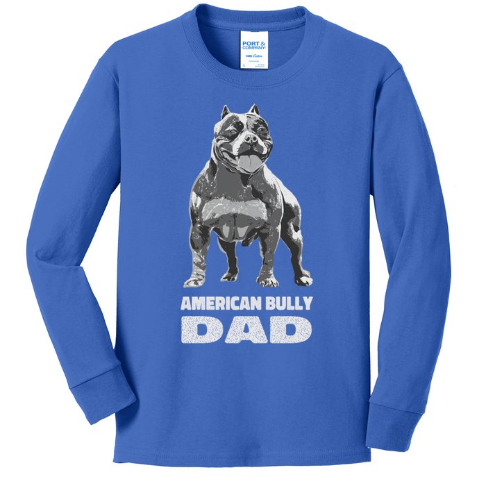 American Bulldog Dog Lover American Bully Dad Gift Kids Long Sleeve Shirt