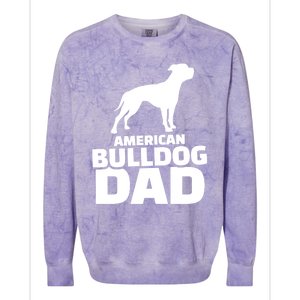 American Bulldog Dad Gift Colorblast Crewneck Sweatshirt