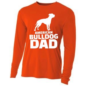 American Bulldog Dad Gift Cooling Performance Long Sleeve Crew