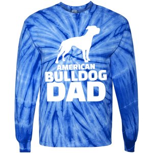 American Bulldog Dad Gift Tie-Dye Long Sleeve Shirt