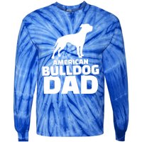 American Bulldog Dad Gift Tie-Dye Long Sleeve Shirt