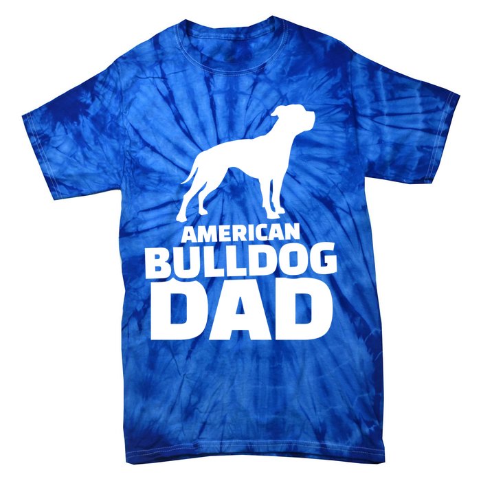 American Bulldog Dad Gift Tie-Dye T-Shirt